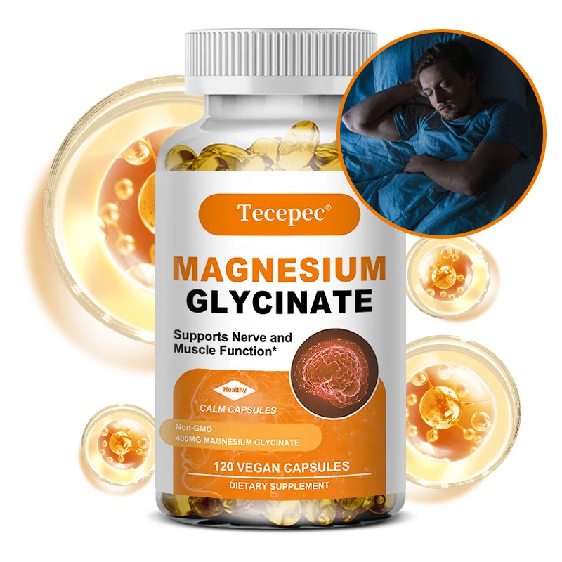Magnesium Glycinate 400 mg Suplemen Mineral untuk Kesehatan Tulang dan Kesehatan Jantung 60/120 Kapsul