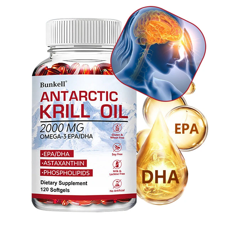 Kapsul Minyak Krill Antartika mengandung EPA dan DHA untuk mendukung perawatan jantung, otak, sendi dan kulit, serta meningkatkan kesehatan pencernaan