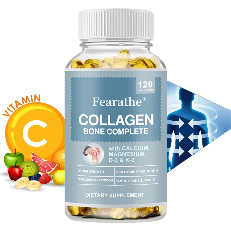 Formula Kapsul Lengkap Tulang Kolagen dengan Kalsium dan Magnesium Nabati untuk Meningkatkan Pertumbuhan Tulang Antioksidan Mendukung Penyerapan Kalsium