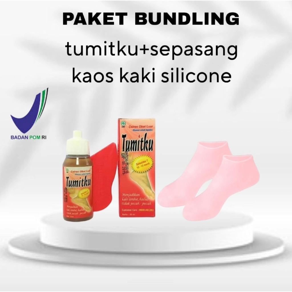[ BPOM ] Paket Bundling Tumitku dan Sepasang Kaos Kaki Silicone Solusi Kaki Pecah-Pecah Kering Kapalan ori cod