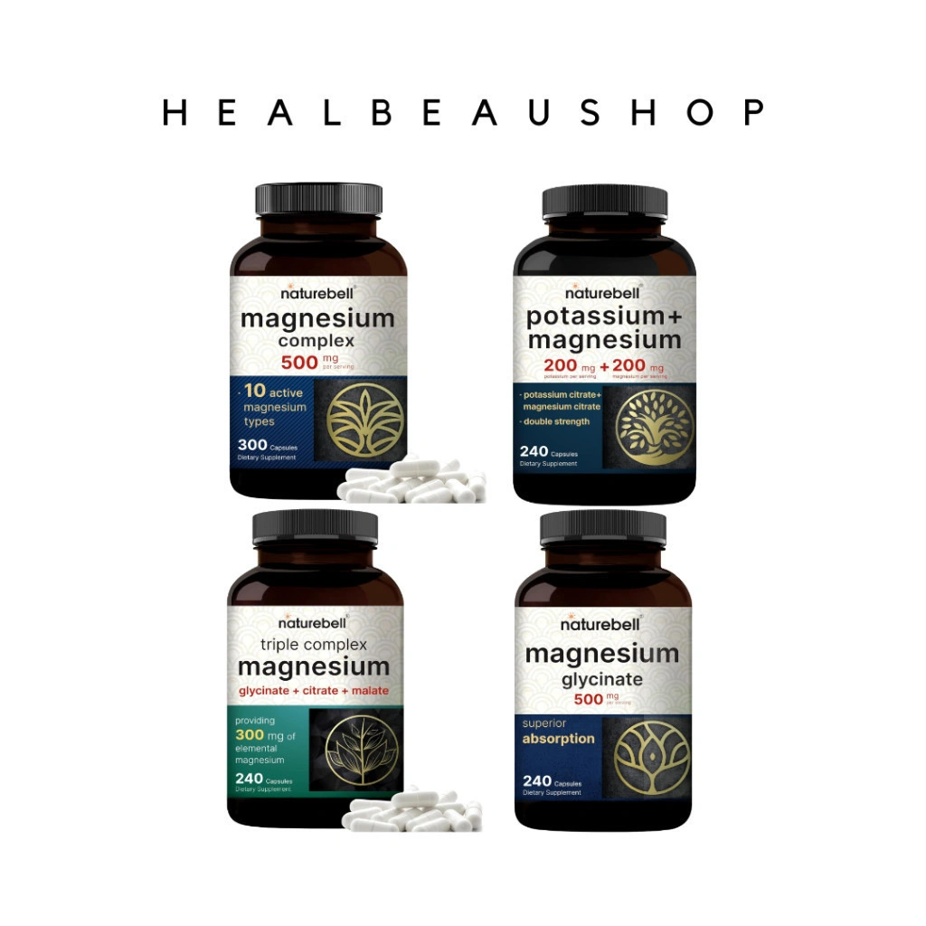 Naturebell Magnesium Complex Glycinate Citrate Malate & Potassium 240caps