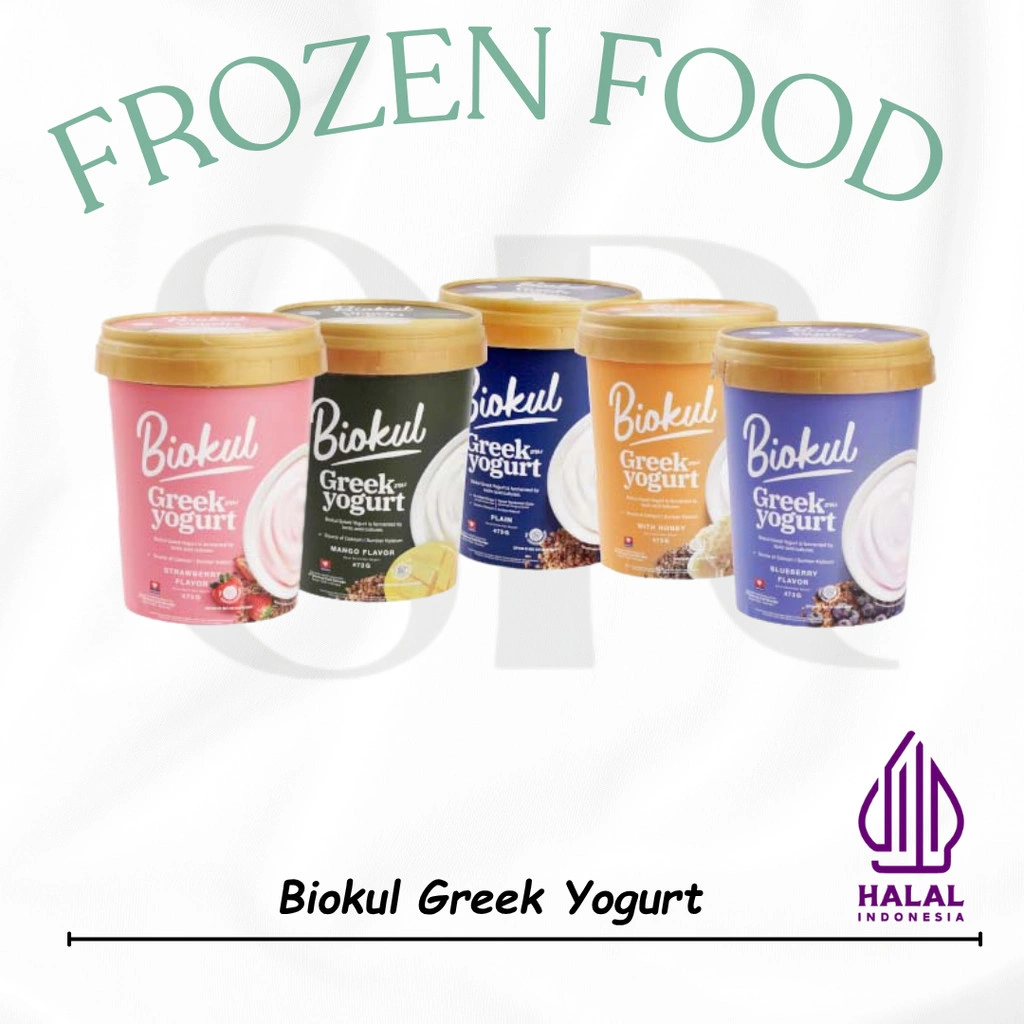 Biokul Yogurt Greek Plain Honey - Yogurt Original Madu 473gr