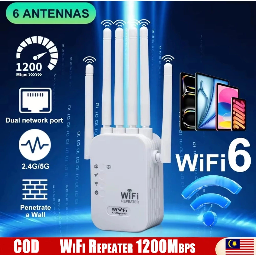 COD Wifi Extender - 2/4/6/8 Antena 300M/1200M WIFI Repeater Wireless Wifi Range Extender Router Repeater WiFi Repeater Wireless 5G