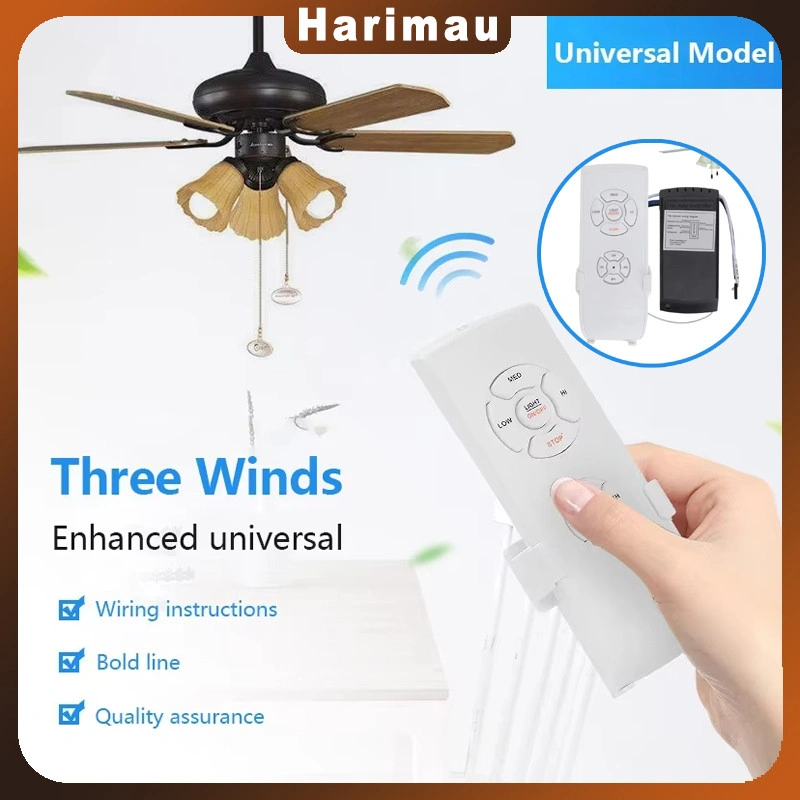 Set Kontrol Jarak Jauh Kipas Langit-Langit Pintar-220V Untuk 3saluran Lamp Saklar Smart Ceiling Fan Lamp Remote Controller