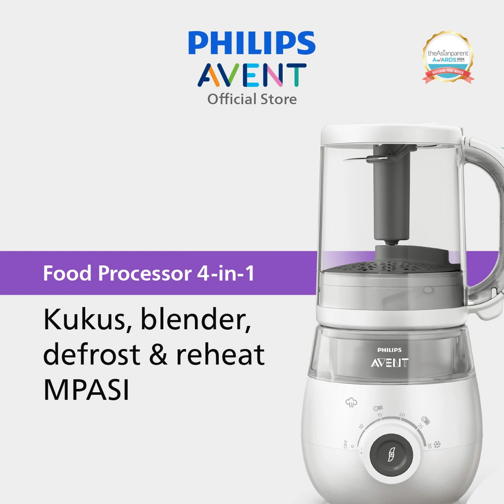 Philips Avent | Food Processor | Alat MPASI | Blender Menyimpan Memanaskan Defrost MPASI | 4 in 1 | SCF883/01