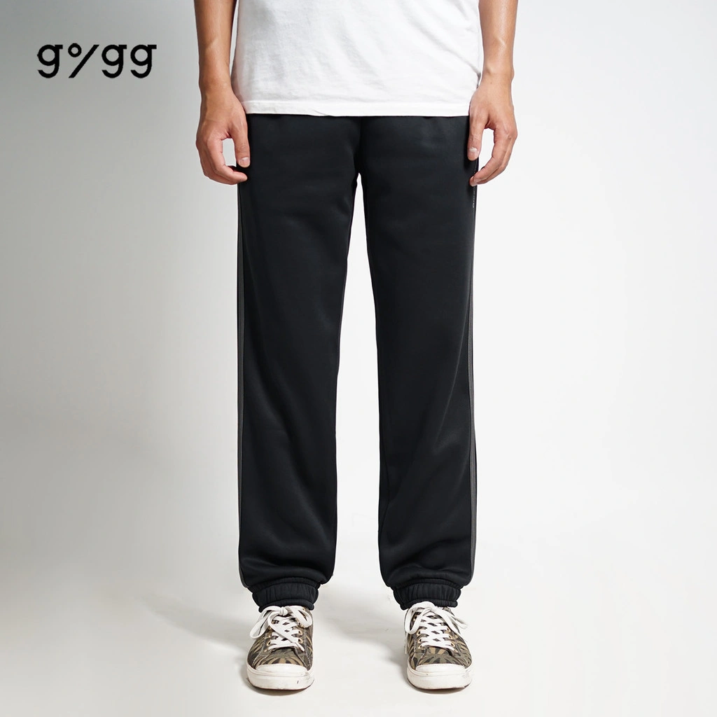 Gigg - Trackline - Black Training - Sport Pants - Celana Hitam Pria - Bawahan Cowok