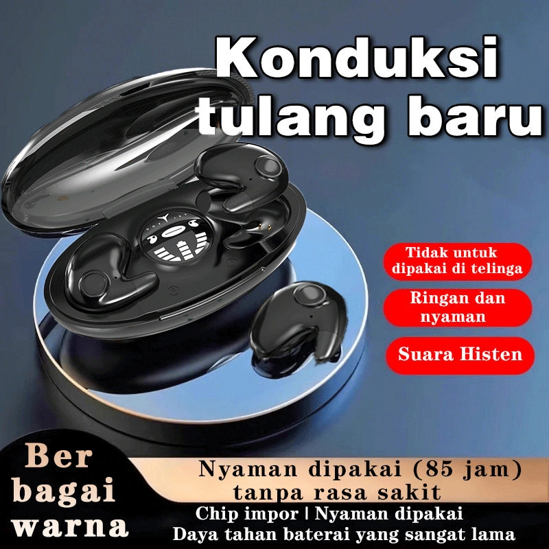✨Earphone tidur mini in-ear ultra-tipis|Earphone Bluetooth 5.3 Headphone Tidur Nirkabel Tidur Tak Terlihat InvisibleTWS HIFI Stereo headset Olahraga Nirkabel Mini Headset, Waterproof Waktu siaga Sekitar 480 jam