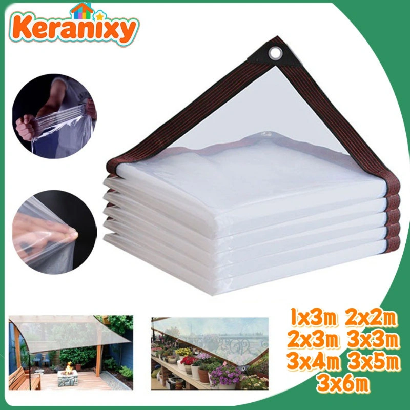 Keranixy Terpal Plastik Bening PE Terpal Plastik Bening Tebal Plastik Bening Transparan Terpal Anti Air Untuk Tanaman Teras Mobil