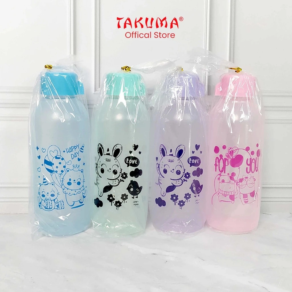 BO Takuma Denver Botol Tutup Putar Flip Warna Warni 500 ML BPA Free Souvenir Ulang Tahun Anak Anti Tumpah 500ML Tumblr Gambar Motif Kartun Lucu Aesthetic Termos Tahan Air Panas Dingin Bingkisan Hadiah Doorprize Pernikahan Wedding Modern Kekinian Trendy