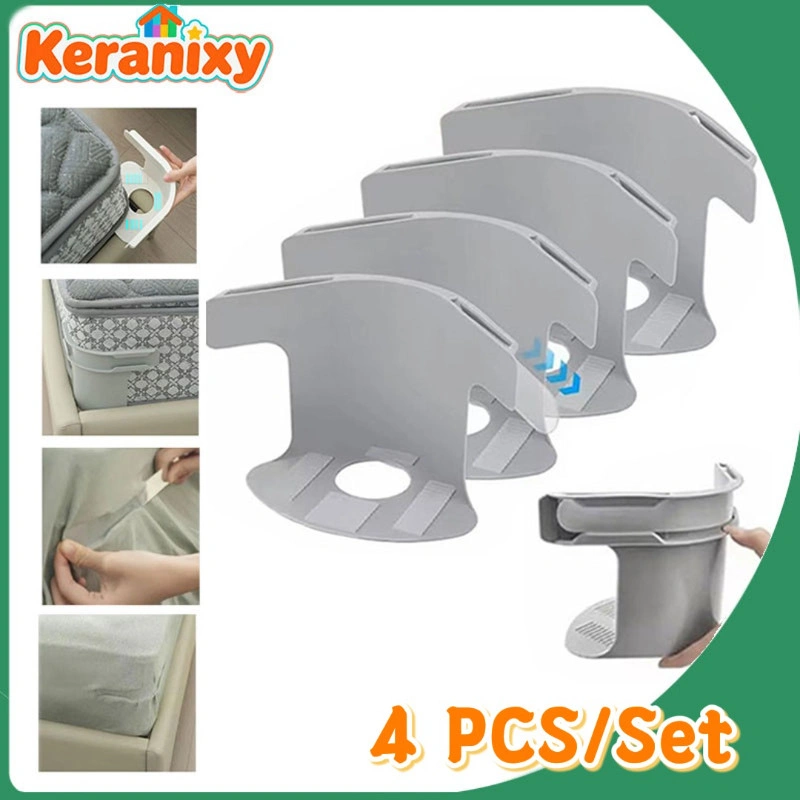 Keranixy 4Pcs Bed Sheet Corner Tightener Clips bed Sheet Holder Corner Gripper Penjepit Sprei Anti Geser