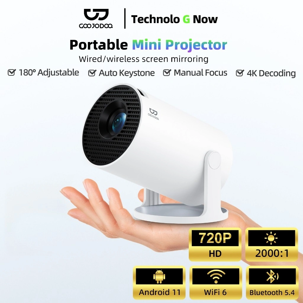 GOOJODOQ PROYEKTOR ANDROID 4K WIFI Bluetooth / PROJECTOR ANDROID MINI / PROYEKTOR MURAH / PROYEKTOR MINI / INFOCUS