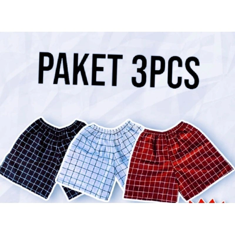 Campur warna 3 pcs Celana pendek big size Kolor jumbo Boxer pria Hotpants wanita Celana santai