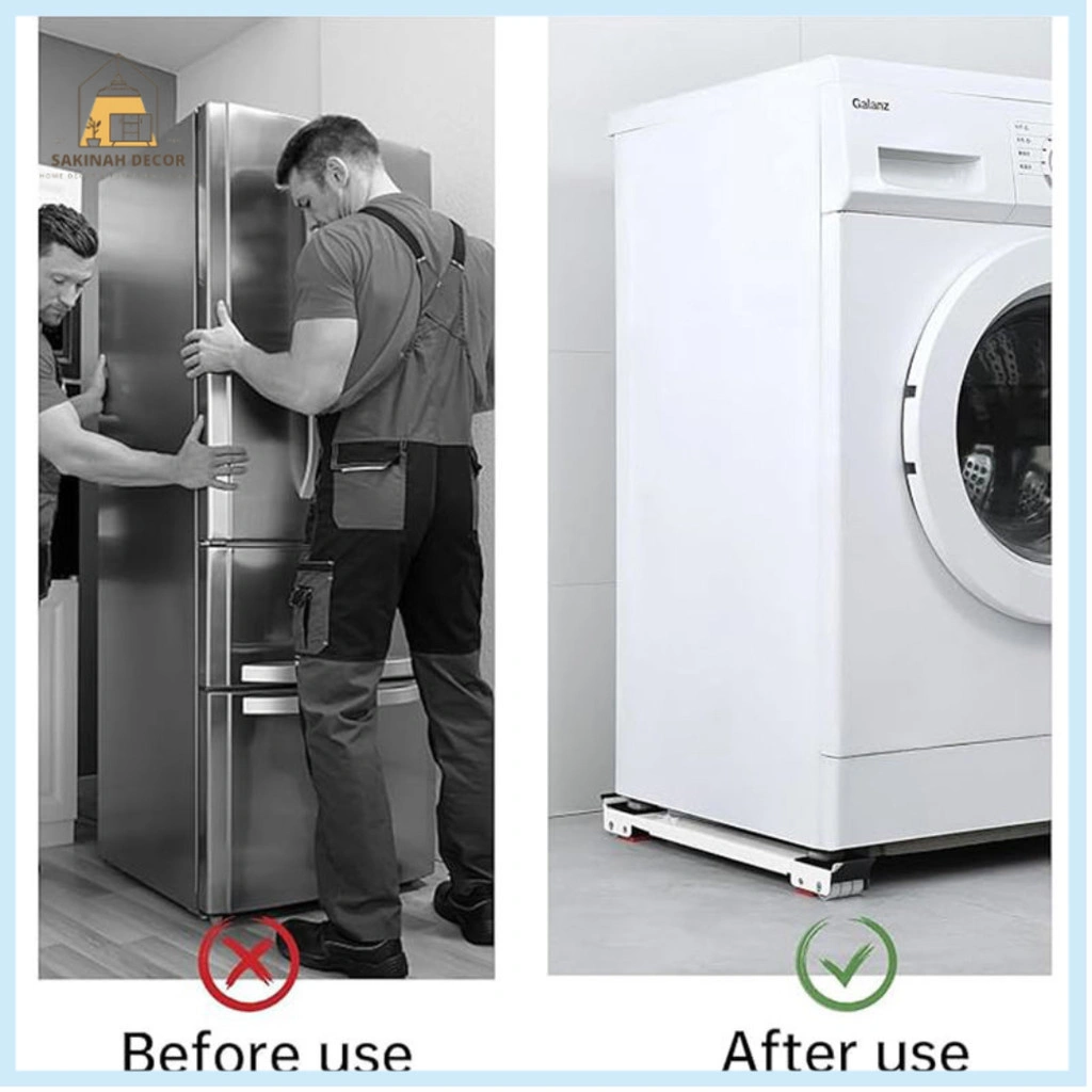 Roda Lemari Portable Roda Kulkas Roda Mesin Cuci Slider Tatakan Kullkas