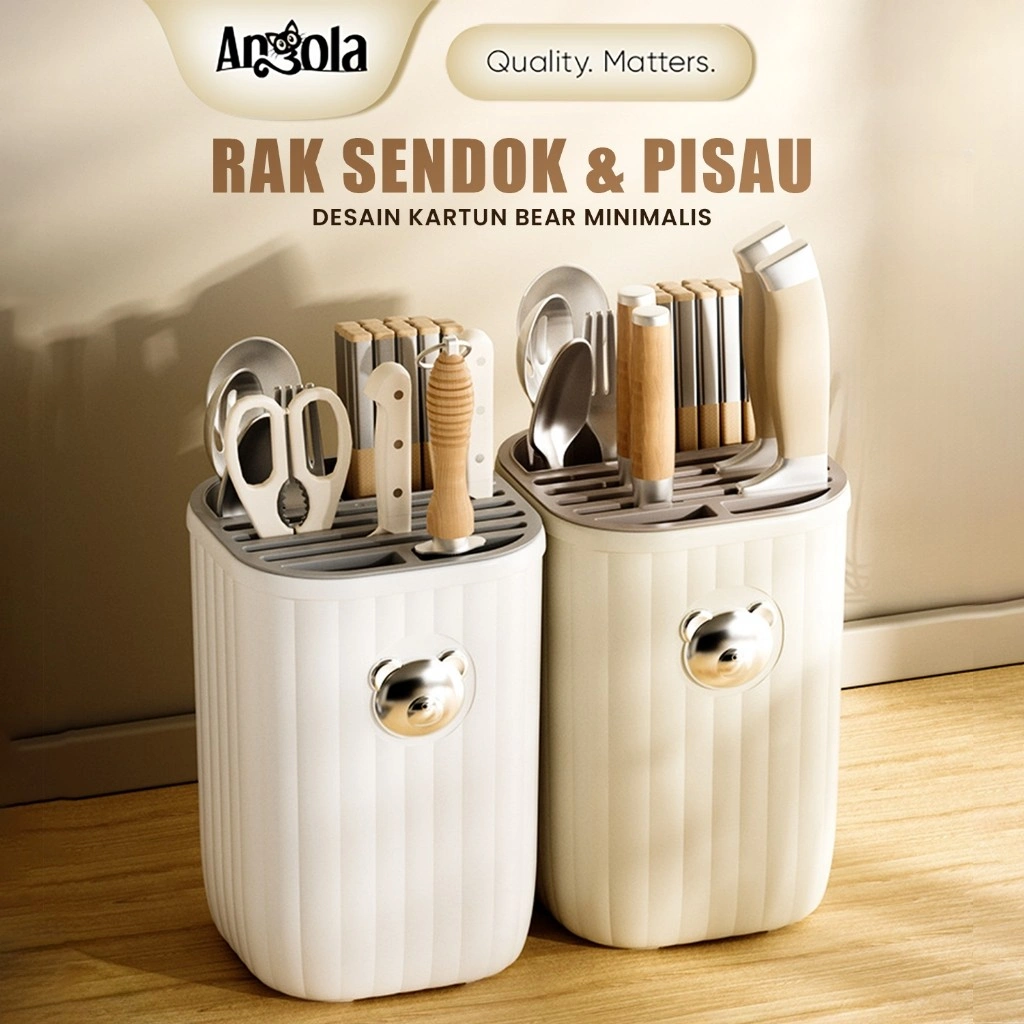 [SPESIAL] ANGOLA Rak Pisau Sendok Elegan & Minimalis E36 Knife Rack / Tempat Sendok Pisau Serbaguna