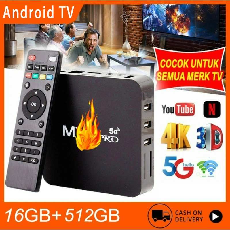 2025 Latest Android Box 4K TV Box 16gb Ram 512gb Rom TV BOX 2.4G Wifi Smart Tv Box Unlock Tv Box Android Google Assistant Chromecast Netflix Global English Version