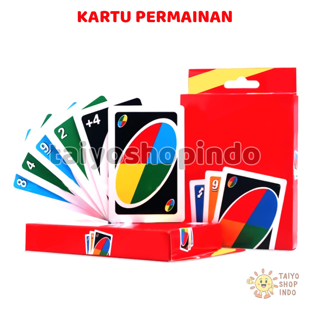 TAIYO Kartu Playing Card Game 2in1 Number Family Kids Keluarga Teman Seru Permainan Mainan Anak