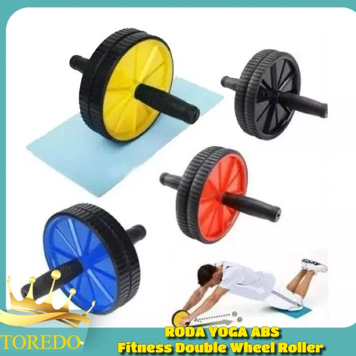 TOREDO M3 Roda Yoga ABS Double Whell Roller - Fitnes Abdominal Wheel / Alat Bantu Olahraga