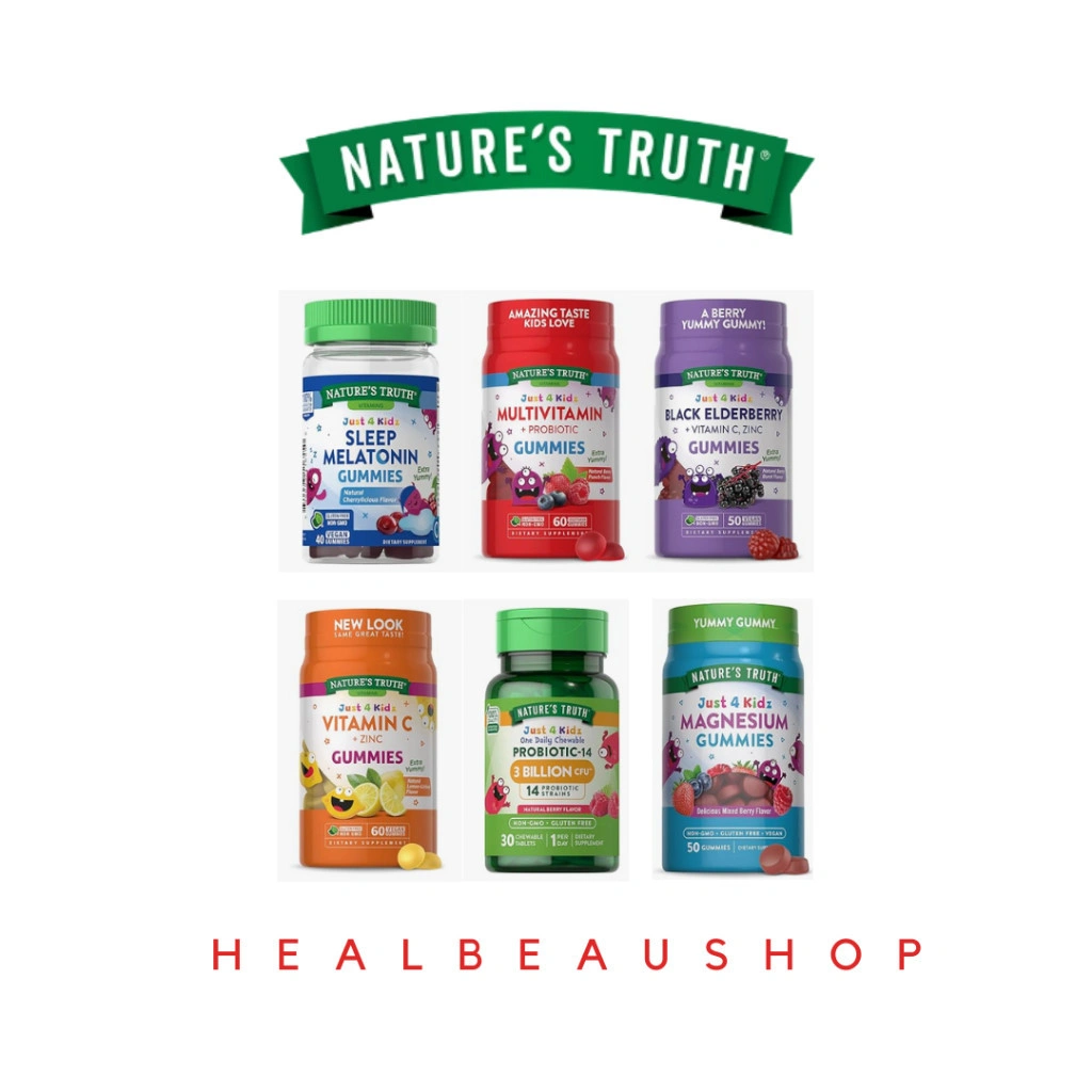 Nature's Truth Kids Probiotic Multivitamin Elderberry Melatonin Vitamin C Zinc