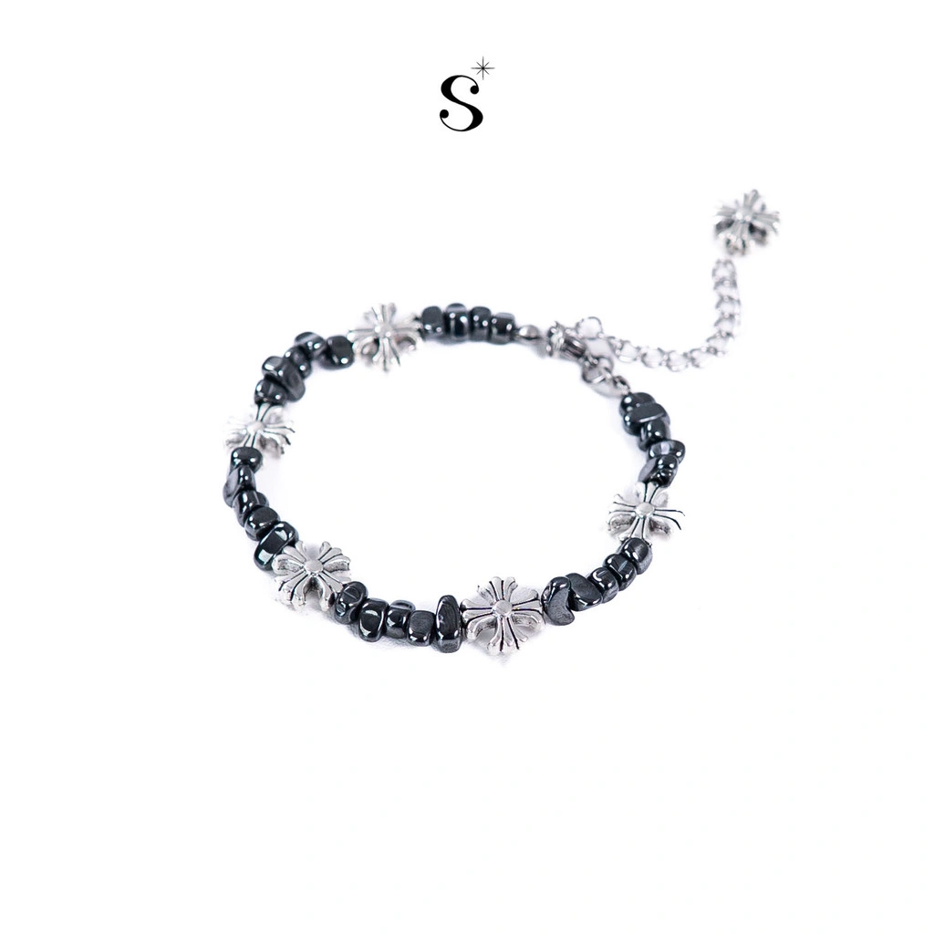 StuffiStalk – Harry Gelang Clover Geometris Streetwear Edgy Zinc Alloy Unisex