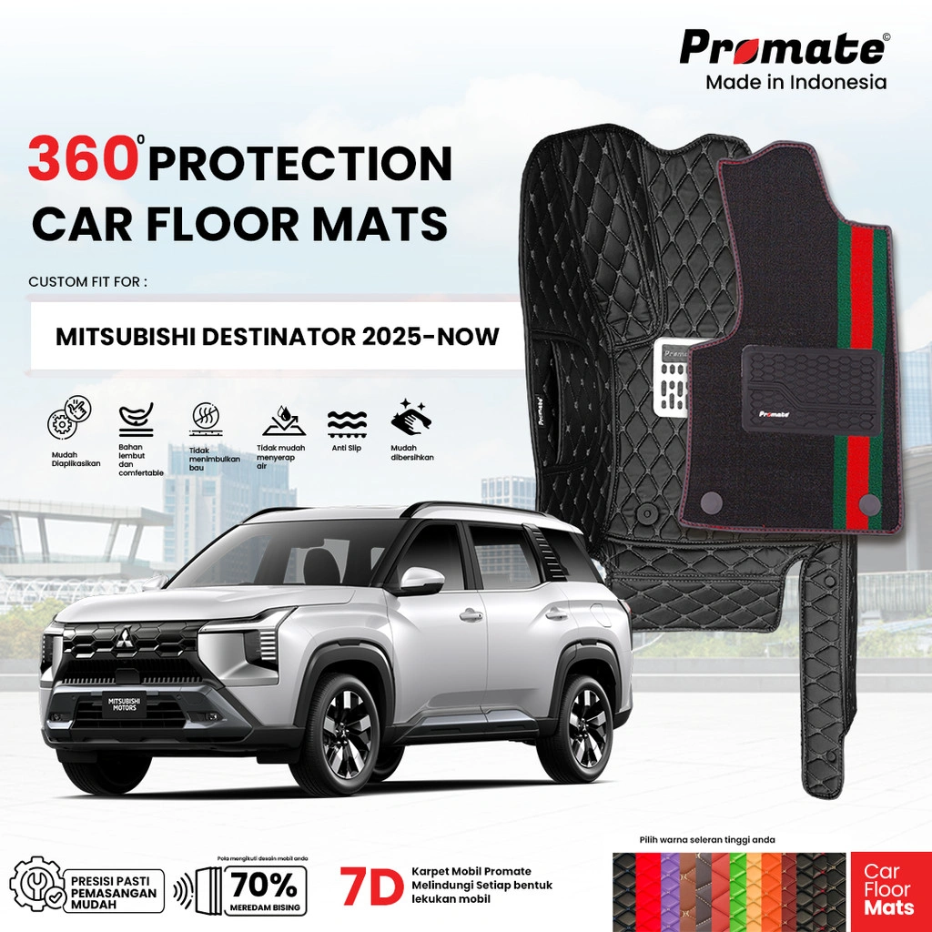 PROMATE Karpet Mobil Mitsubishi Destinator Tahun 2025-NOW Fullset Sampai Bagasi