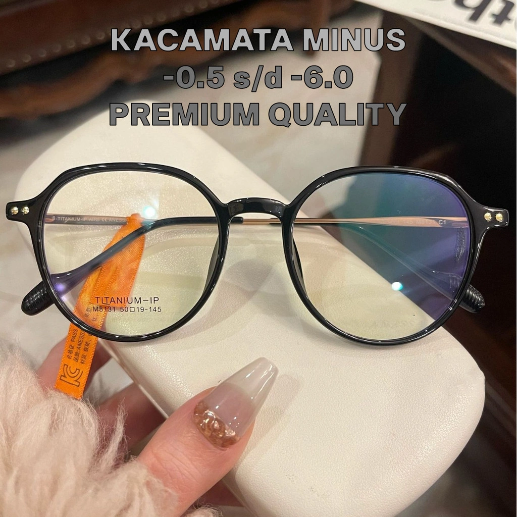 Kacamata Minus Fashion Korea Anti Blue Light anti Radiasi Smartphone dan Laptop Model Cat Eye Minus zhijing-91 Kacamatamu.murah