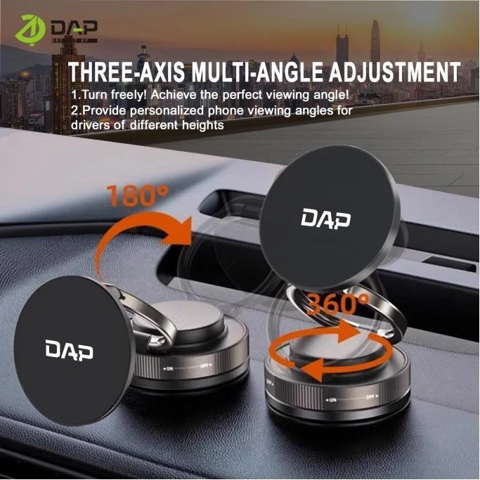 DAP D-CZ18 Car Holder 360° Rotating Multifungsi Magnetik Mobil Vacuum Suction Cup Phone Holder