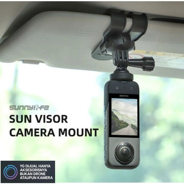 Sunnylife Action Camera Holder for Car Sun Visor Camera Bracket Insta360 X5 / X4