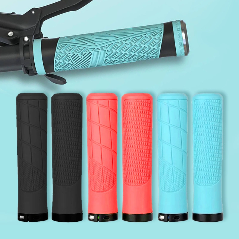 2PCS Handgrip Grip Lock Karet Sepeda Hand Grip Rubber Sepeda Lipat MTB BMX Model 3 Warna