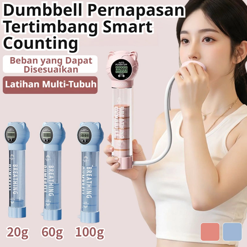 Dumbbell Pernapasan Dengan Beban Yang Dapat Disesuaikan | Latihan Perut Portabel Untuk Kapasitas Paru-paru, Otot Perut, Garis Rompi, Otot Dasar Panggul, Wajah, Pelatih Inti, Pembentukan Tubuh