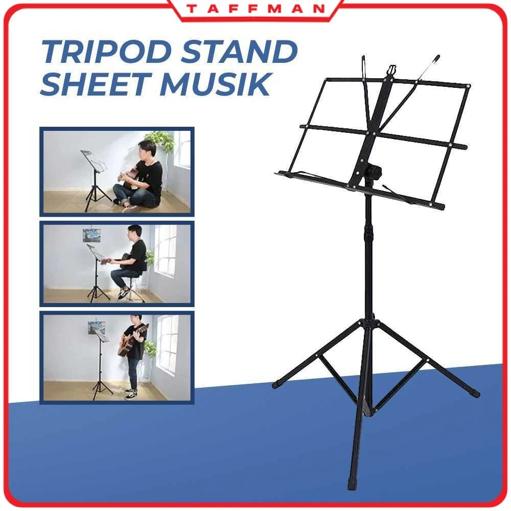 TM - Tripod Stand Partitur Sheet Musik Orchestra Adjustable 1.2m - P-01