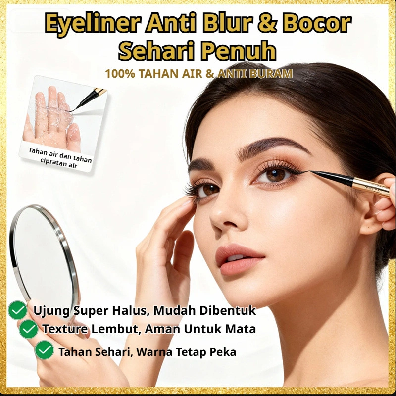Eyeliner Gel Pen Waterproof/Hyperfine Halus Gel Eyeliner Pensil Pigmen Tinggi Tahan Air Tahan Lama Eyeliner Pencil/Retractable Eyeliner - Waterproof Tekstur Lembut Aman Untuk Mata/ eyeliner Tahan Air Dan Tahan Lama
