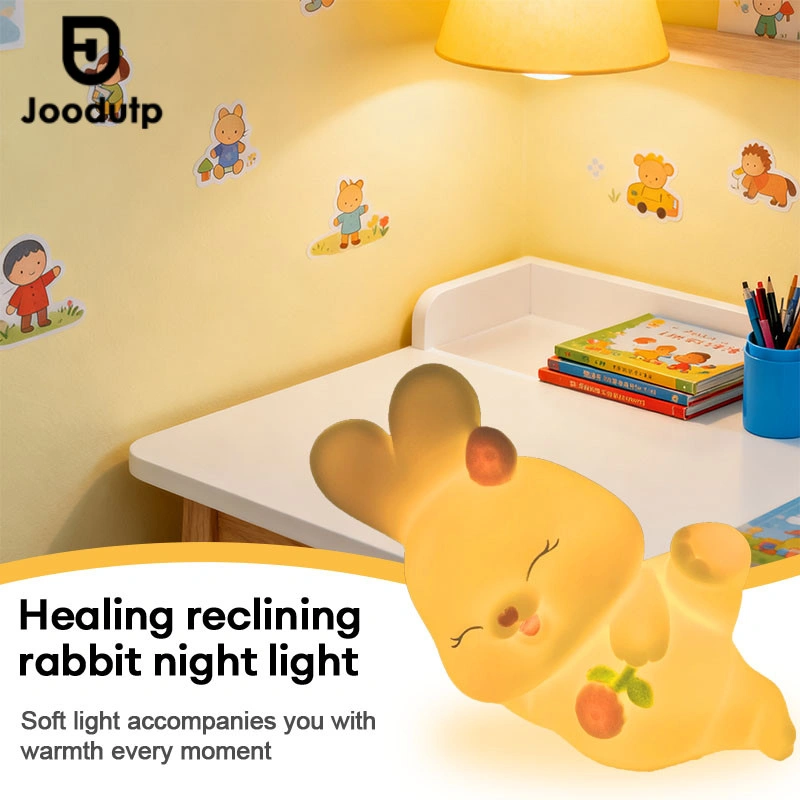 JOODUTP Lampu Tidur Anak LED Rabbit Silicon Lampu Malam Hiasan Night Lamp