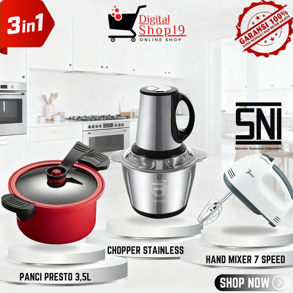 DS.ID COD X ICHASHOPPING PAKET COMBO MIXER BARU COD GRATIS ONGKIR ) [ chopper, presto, mixer ]