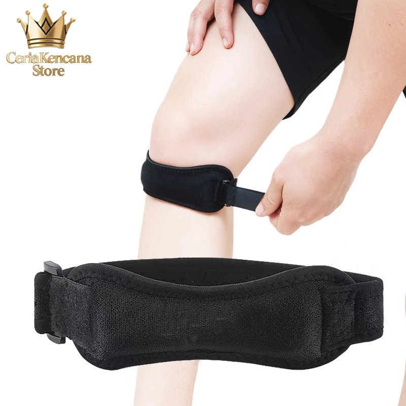 Knee Pad Compression Knee Support Pelindung Lutut Patella Strap Sponge Pad Menjaga Kestabilan Tempurung Lutut untuk Olahraga