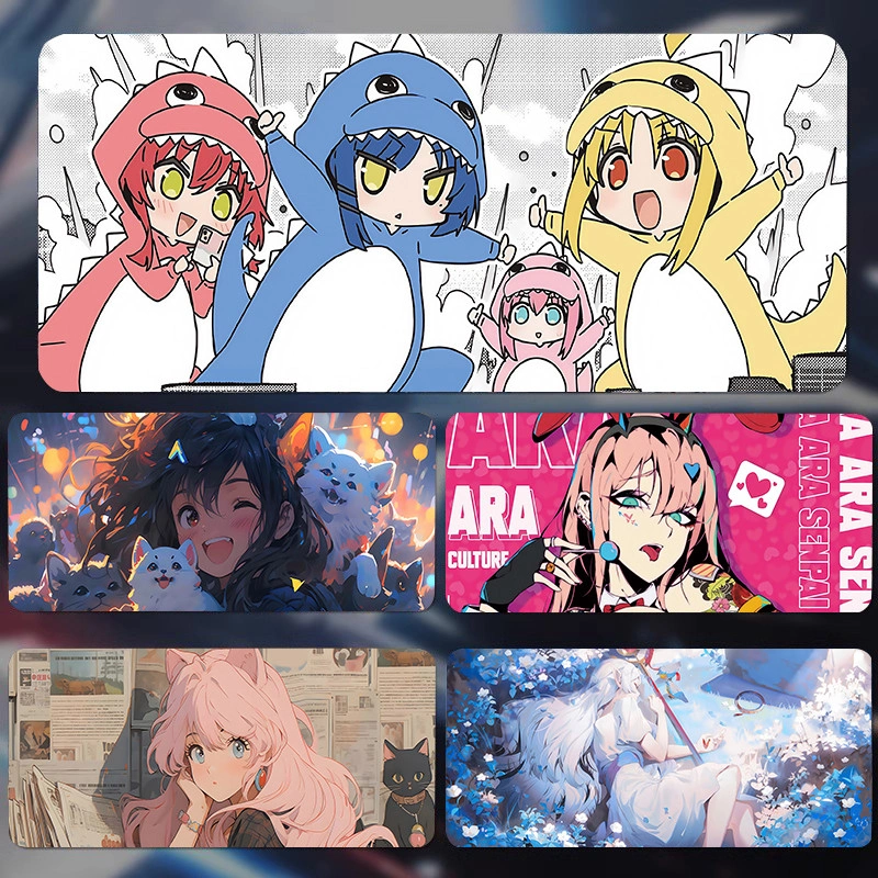 Anime Mouse Pad Extra Large 800x300mm Anime Style Gaming Mouse Pad Keyboard Pad Laptop Mouse Pad Non-Slip Base Design Thickened Locking Edge Premium Desktop Mat Office Desk Mat