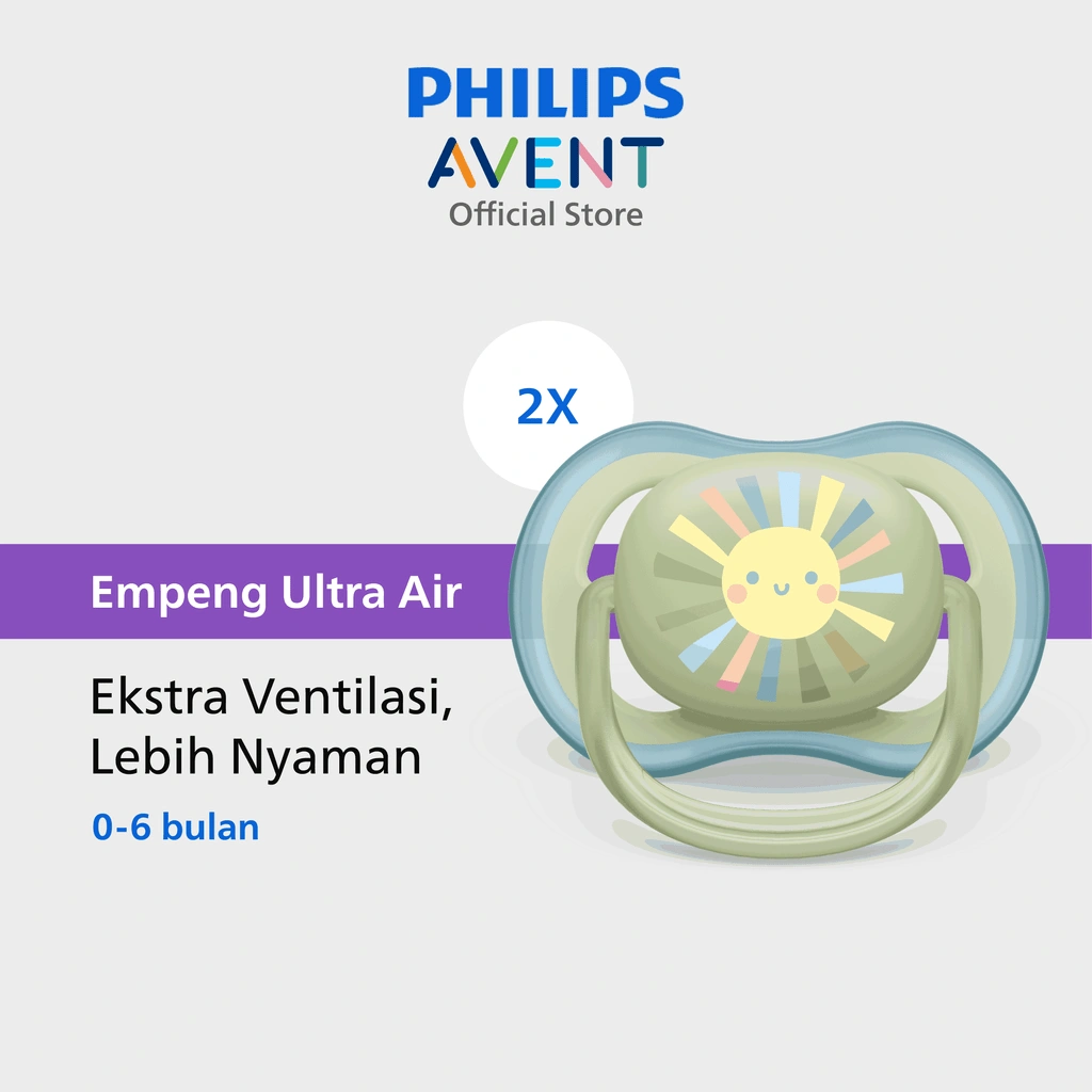 Philips Avent | Empeng Bayi / Soother Bayi | Ultra Air | Empeng dengan Ekstra Ventilasi | Character | 0-6M | SCF085/58