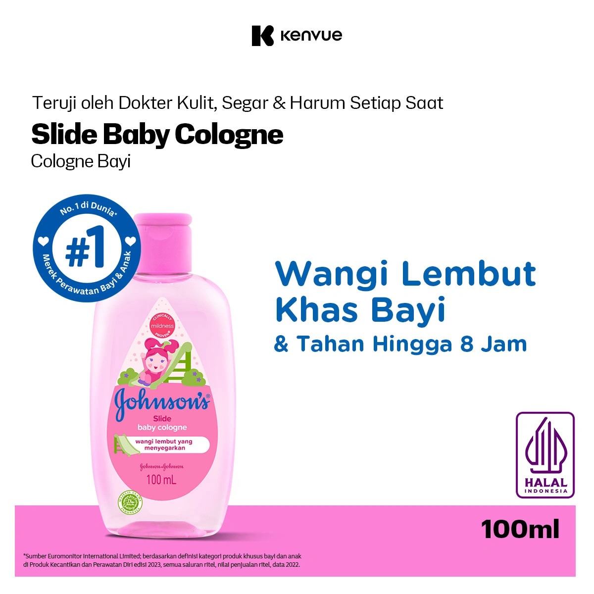 JOHNSON'S Slide Baby Cologne - Minyak Wangi Bayi 100ml