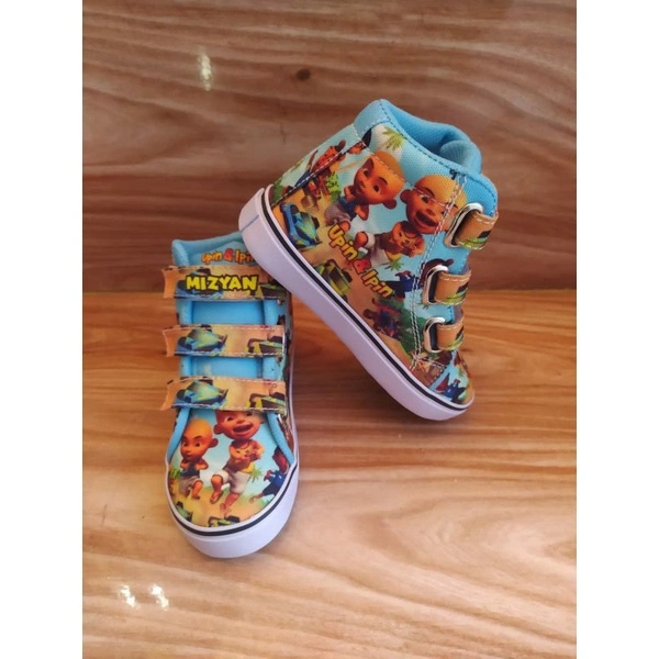 SEPATU ANAK KARAKTER UPIN & IPIN FREE CETAK NAMA DAN PHOTO + GRATIS MASKER TERLARIS DAN TERMURAH/STYLE KID/TREND