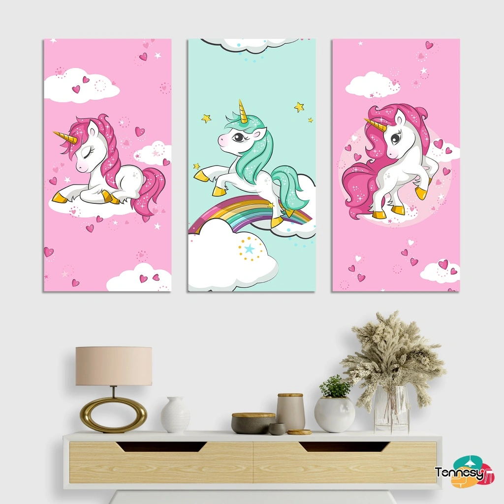 TENNESY HIASAN DINDING UNICORN KUDA PONI 15x30CM WALL DECOR PAJANGAN KAMAR ANAK DEKORASI RUMAH