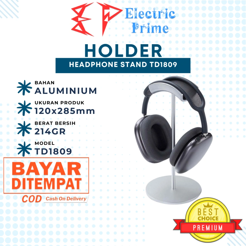 Gaming Headphone Stand Tempat Gantungan Headset Airpods Max Aluminium Metal Hanger Bracket Portable Anti Slip