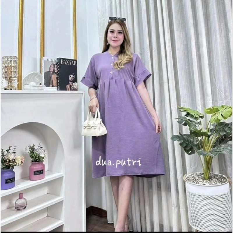 hanna dress polos kancing aktif busui cringcle airflow premium