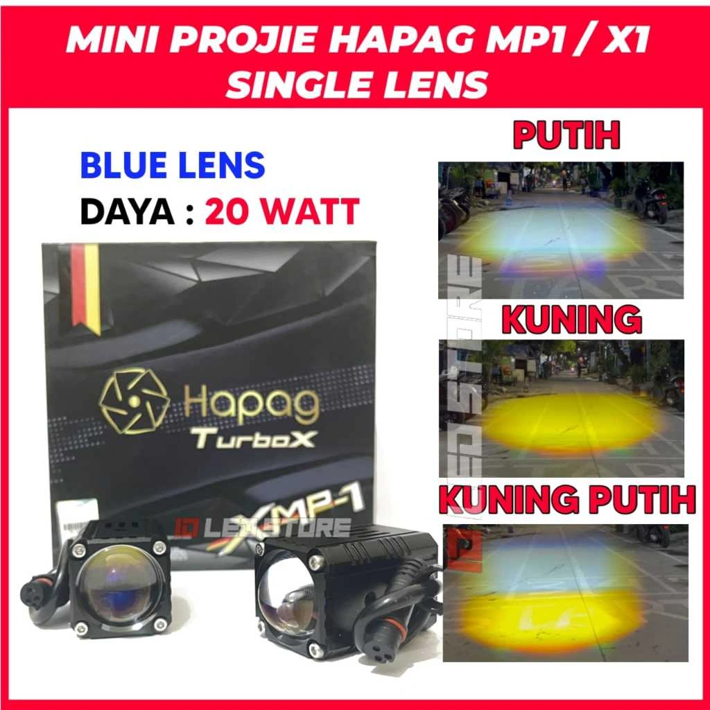 Lampu Mini Projie Hapag XMP1 X1 MP1 Plus 25 Watt Putih Kuning Lampu Tembak Led 1 Mata
