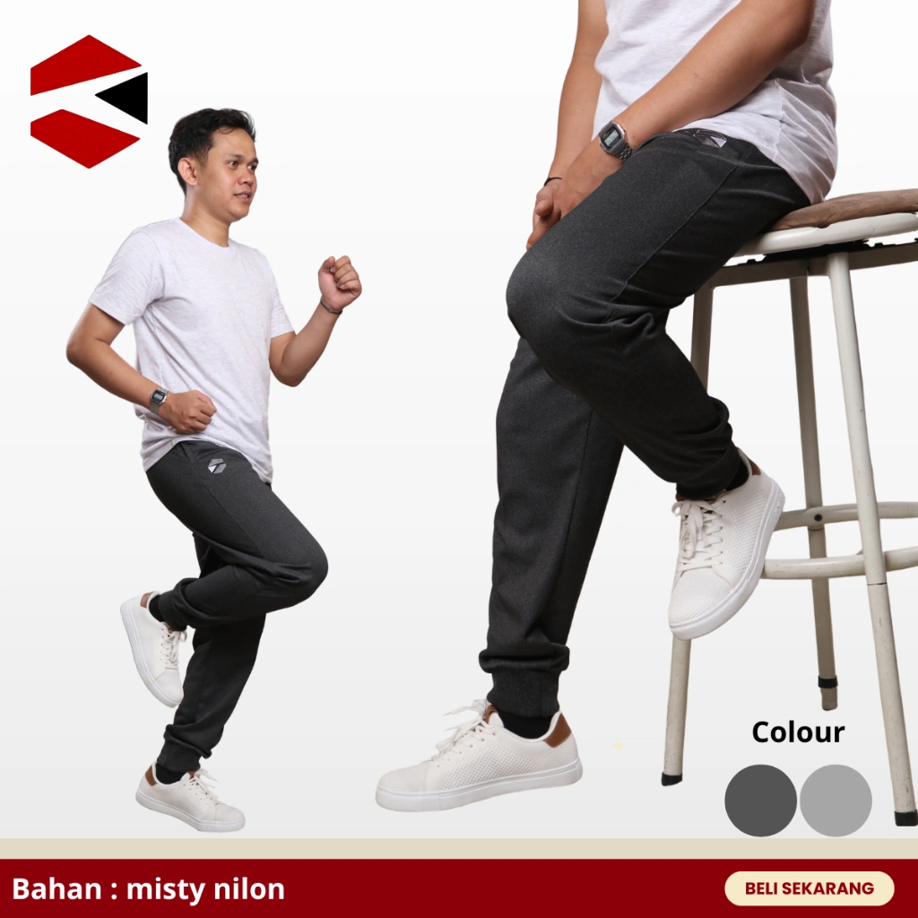 SPORTYTO - Celana Panjang Pria Jogger Pants Training Olahraga Gym Jogging