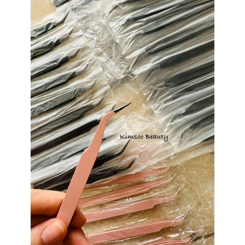 KIMSOO Pinset Tweezer Bengkok / Pinset BuluMata /Pinset Sticker/ Eyelash Extension/Serbaguna