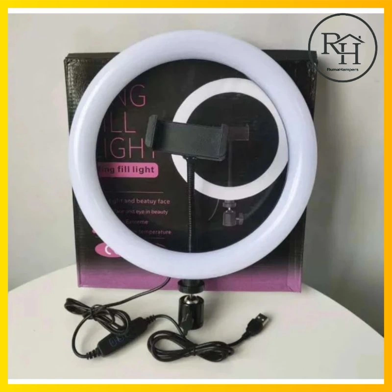 [ RH ] Ring Light 26cm Lampu Selfie LED Ukuran Besar / Ring Light Konten Kreator
