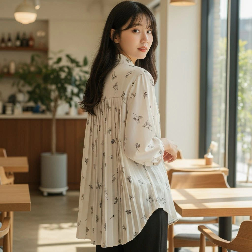 GIRLFASHIONSTORY ORIGINAL ARABEL SHAKILA PLISKET BLOUSE