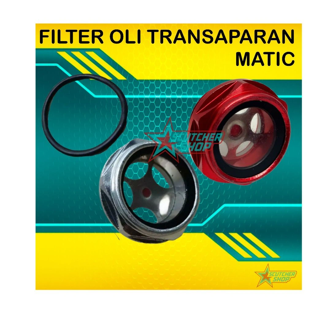 Baut Tutup Filter Oli Mesin Transparan Transfaran Honda Beat Vario Scoopy PCX Adv Fazzio Mio J Mio GT Mio Soul XRide Fino
