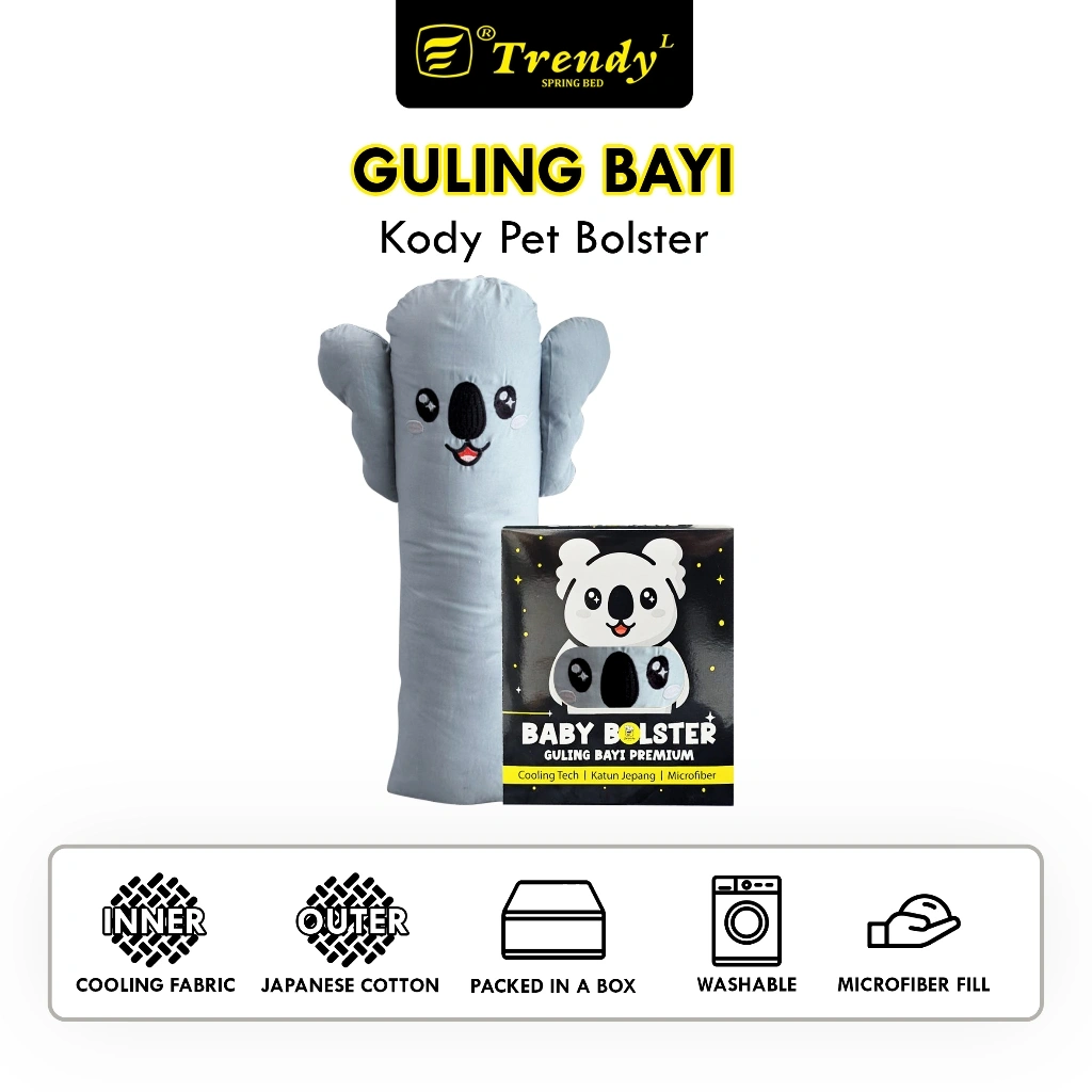 Trendy Guling Bayi Microfiber Kody - Kain Inner Cooling Fabric dan Outer Japanese Cotton Washable
