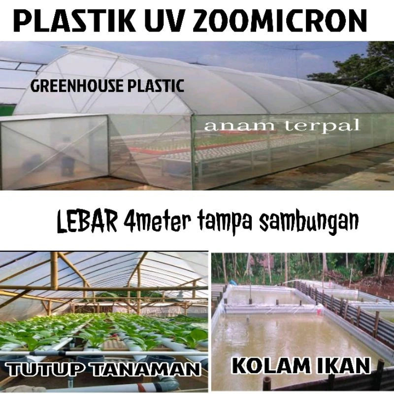 plastik UV Berkualitas lebar 4meter dan 3meter 200micron/0.20mm Per Meter