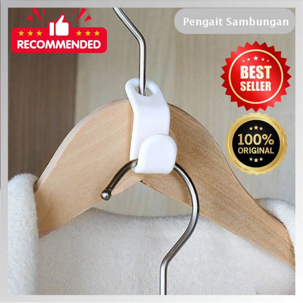 [DARU] Gantungan baju pengait pakaian hanger praktis hemat tempat conector hook sambungan gantungan baju